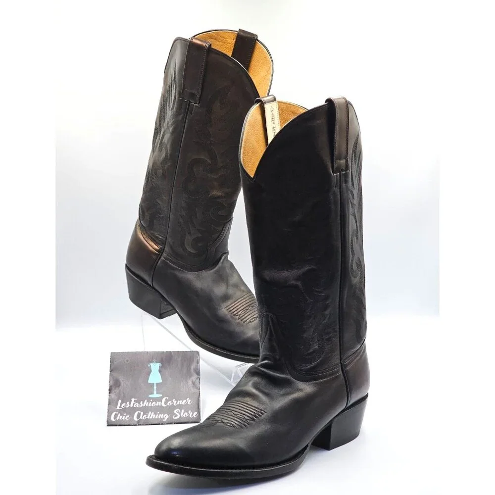 Cody James Men's Brown Metallic Western Leather Round Toe Boots Size 8.5D 2552 - Picture 6 of 16